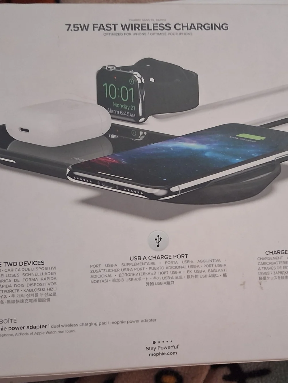 mophie Dual Wireless Charging Pad - Black